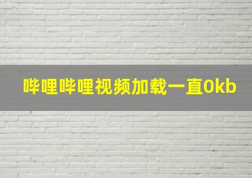 哔哩哔哩视频加载一直0kb