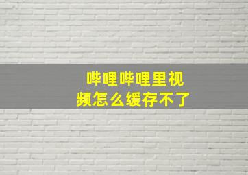 哔哩哔哩里视频怎么缓存不了