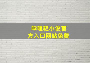 哔哩轻小说官方入口网站免费