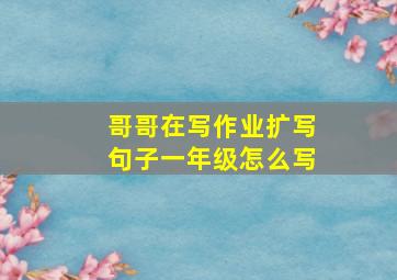 哥哥在写作业扩写句子一年级怎么写