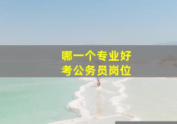 哪一个专业好考公务员岗位