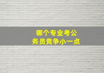 哪个专业考公务员竞争小一点