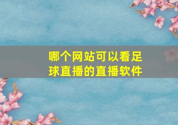 哪个网站可以看足球直播的直播软件