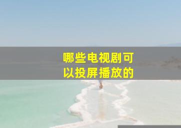 哪些电视剧可以投屏播放的