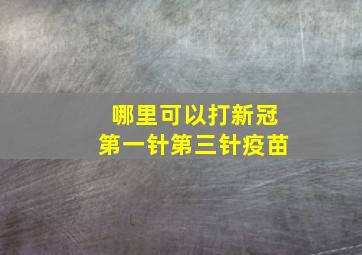 哪里可以打新冠第一针第三针疫苗