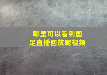 哪里可以看到国足直播回放呢视频