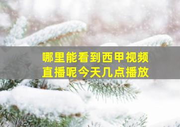 哪里能看到西甲视频直播呢今天几点播放