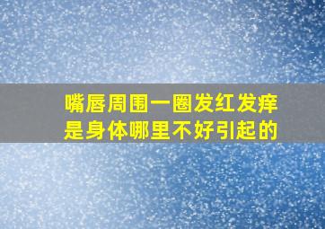 嘴唇周围一圈发红发痒是身体哪里不好引起的