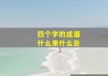 四个字的成语什么来什么去