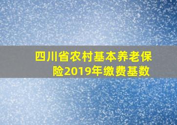 四川省农村基本养老保险2019年缴费基数