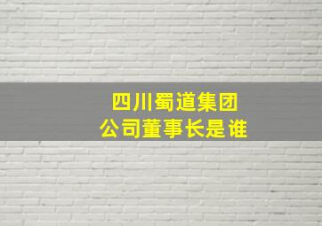 四川蜀道集团公司董事长是谁