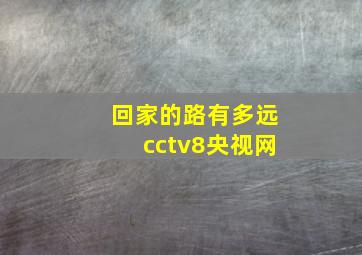 回家的路有多远cctv8央视网