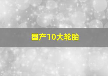 国产10大轮胎