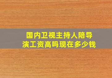 国内卫视主持人陪导演工资高吗现在多少钱