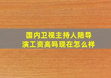 国内卫视主持人陪导演工资高吗现在怎么样