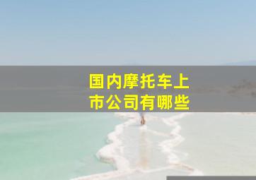 国内摩托车上市公司有哪些