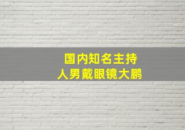 国内知名主持人男戴眼镜大鹏