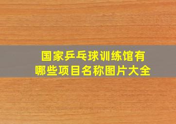 国家乒乓球训练馆有哪些项目名称图片大全