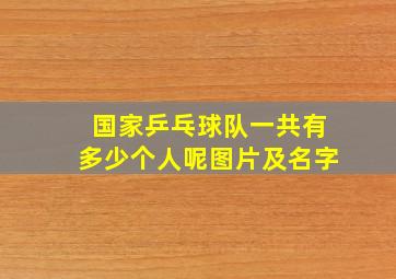 国家乒乓球队一共有多少个人呢图片及名字