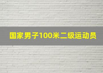 国家男子100米二级运动员