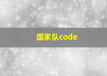 国家队code