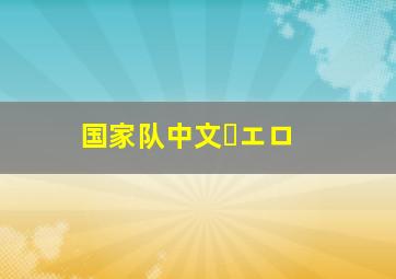 国家队中文・エロ