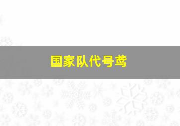 国家队代号鸢