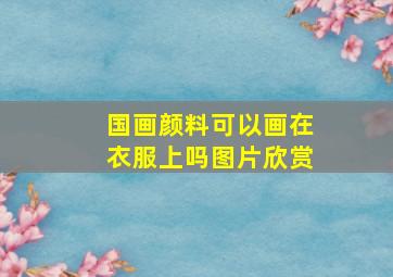 国画颜料可以画在衣服上吗图片欣赏