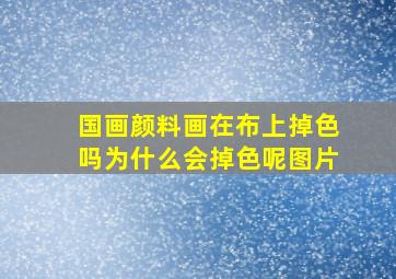 国画颜料画在布上掉色吗为什么会掉色呢图片