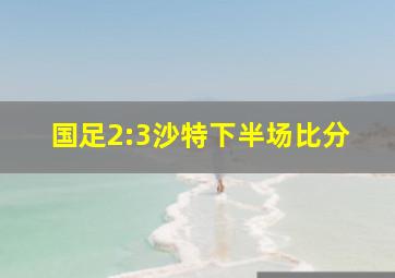 国足2:3沙特下半场比分