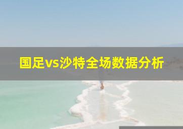 国足vs沙特全场数据分析