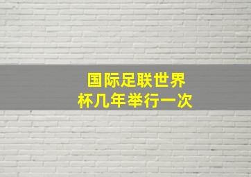 国际足联世界杯几年举行一次