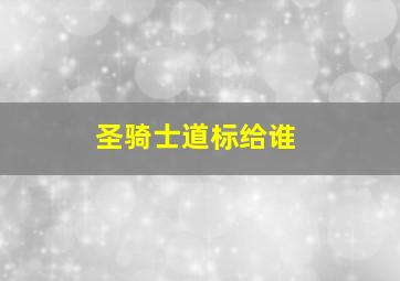 圣骑士道标给谁