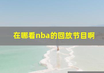 在哪看nba的回放节目啊