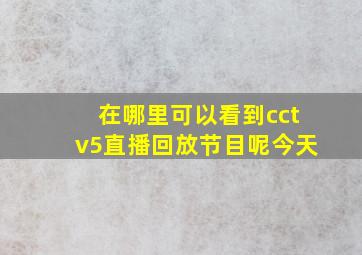 在哪里可以看到cctv5直播回放节目呢今天