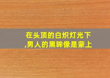 在头顶的白炽灯光下,男人的黑眸像是蒙上