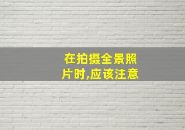 在拍摄全景照片时,应该注意