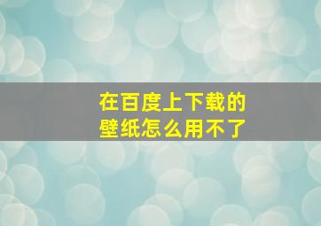 在百度上下载的壁纸怎么用不了