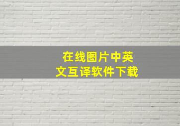 在线图片中英文互译软件下载