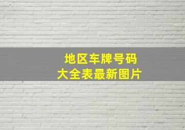 地区车牌号码大全表最新图片