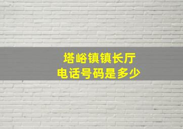 塔峪镇镇长厅电话号码是多少