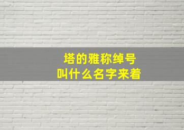 塔的雅称绰号叫什么名字来着