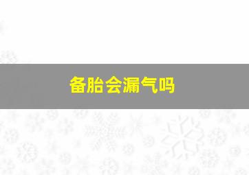 备胎会漏气吗