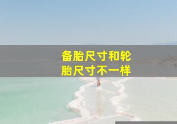 备胎尺寸和轮胎尺寸不一样