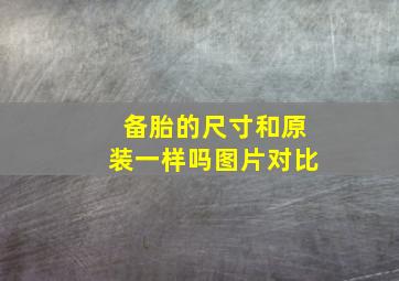 备胎的尺寸和原装一样吗图片对比