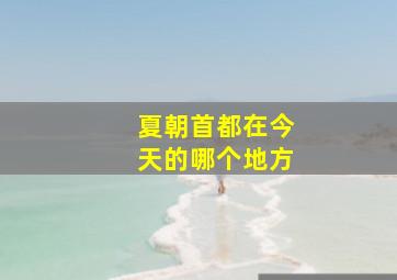 夏朝首都在今天的哪个地方