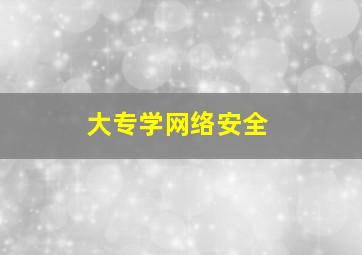 大专学网络安全