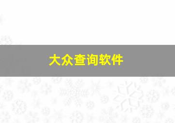 大众查询软件