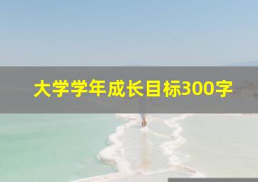 大学学年成长目标300字