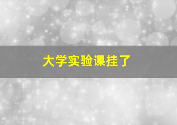 大学实验课挂了